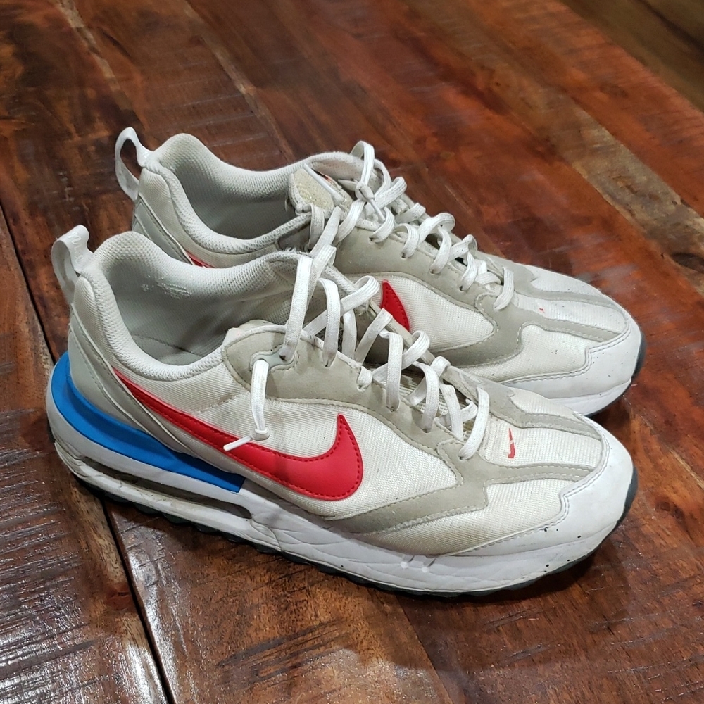 Nike Athletic Shoes in White, Red, and Blue